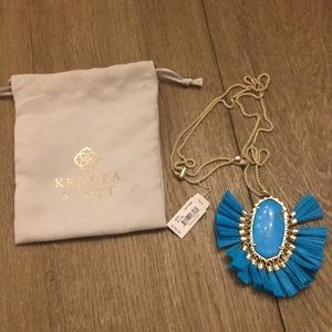 NWT Kendra Scott Gold Turquoise Betsy Necklace